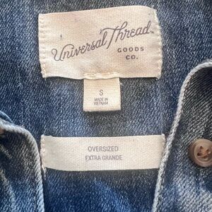 Universal Thread Dark Blue Denim Oversized Shirt Jacket
